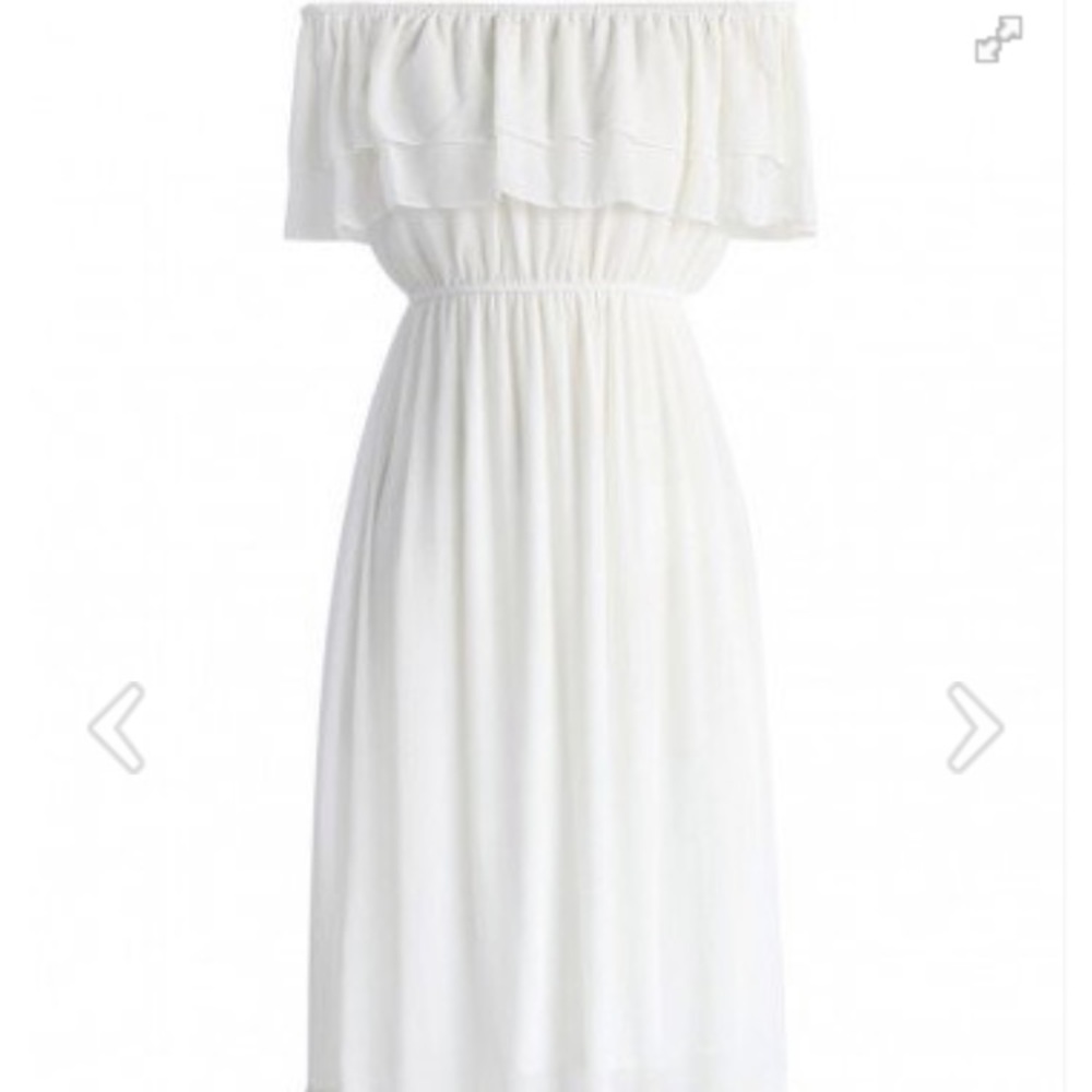 White Off the shoulder Maxi Dress